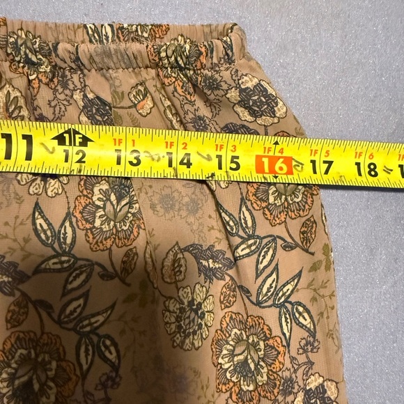 Fig and Flower (Anthropologie)Gray and Orange Smocked Tiered Shirt and Skirt Set - Picture 7 of 9